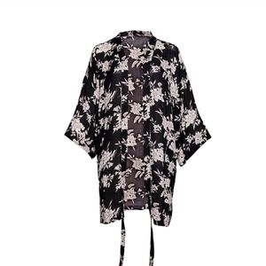 Spiritual Gangster Maya Kimono black floral